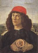 Sandro Botticelli Young Man With a Medallion of Cosimo (mk45) Sweden oil painting artist